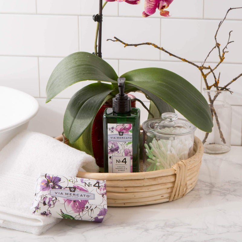 Via Mercato Liquid Soap, Shea Butter Enriched (12 oz), No. 4 - Violets, Magnolia & Amber - Image 3